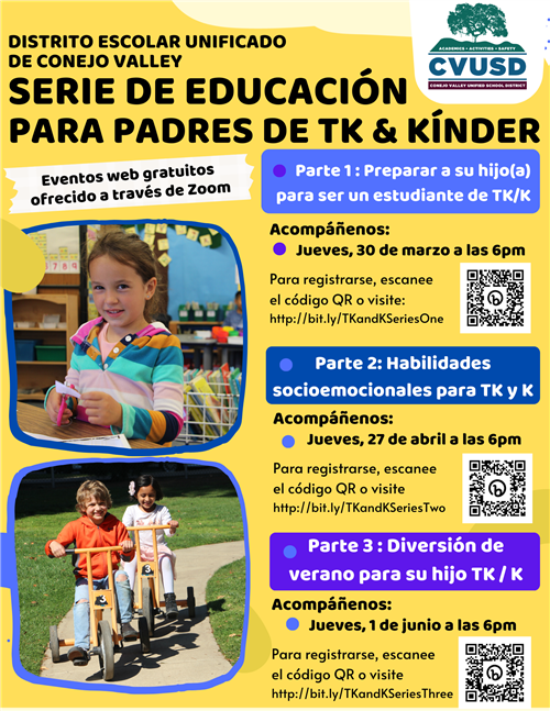TK and K PArent Education Series in Spanish